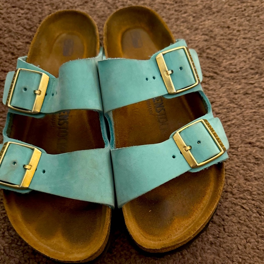 BIRKENSTOCK Arizona Soft bed turquoise size 38(7-7.5) women’s